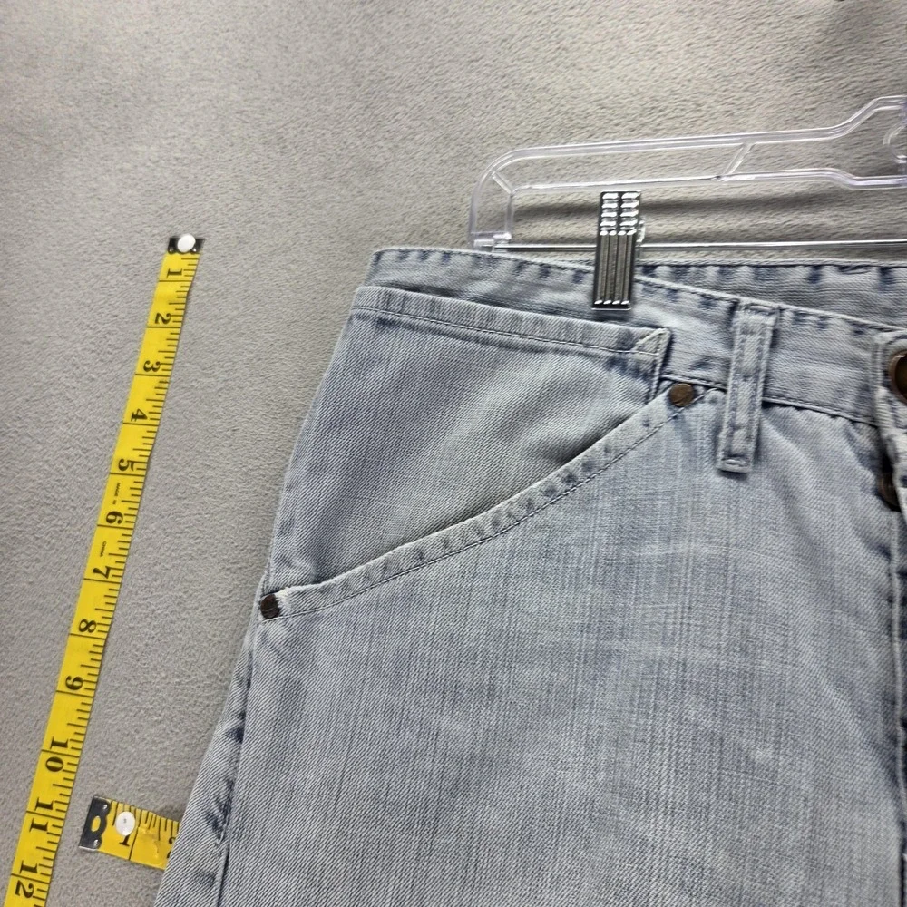 Vintage Levis Engineered Jeans Mens 33x32 Blue Twisted Button Fly Light Wash